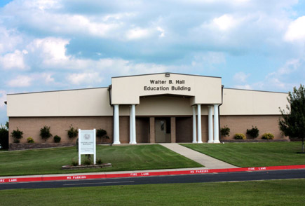 Image of The Hall Building is located near the center of the Melbourne campus on the west side. It was built in 1986 and houses the Business and Science classes. Students are served with a 22-seat computer laboratory and two science laboratories. There are four additional classrooms, and one of them is a compressed video classroom connecting to the Mountain View and Ash Flat sites.